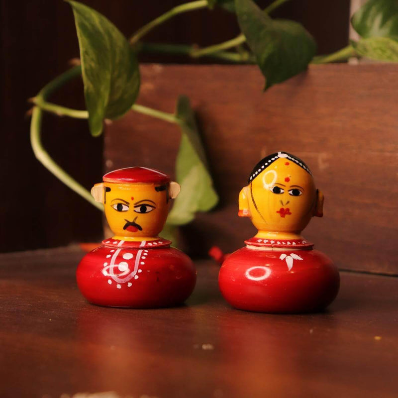 Etikoppaka Raja Rani Haldi kumkum box Set Of 4 – Gift Set
