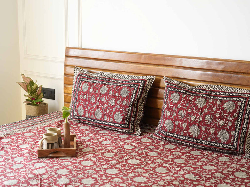 local-kala-kalamkari-red-bedsheet-90x108-inches