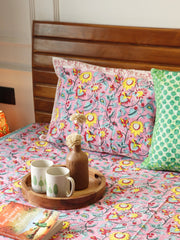 local-kala-gulabi-jaal-handblock-bedsheet-100x108-inches