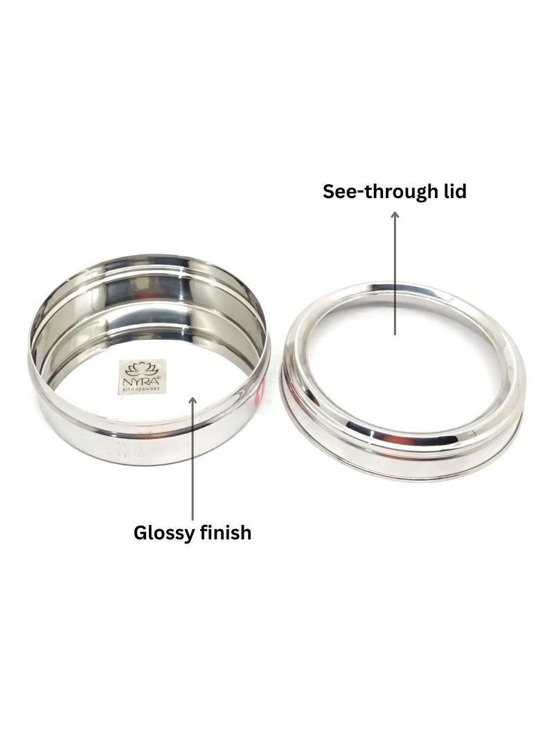 NYRA® Stainless Steel Sweet Box  – Storage Container