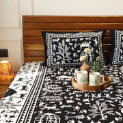 local-kala-black-and-white-village-flat-i-fitted-bedsheet-90x108-inches