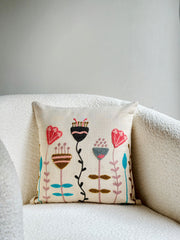 Nurture India Abstract Embroidered Cushion Cover
