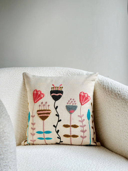 Nurture India Abstract Embroidered Cushion Cover
