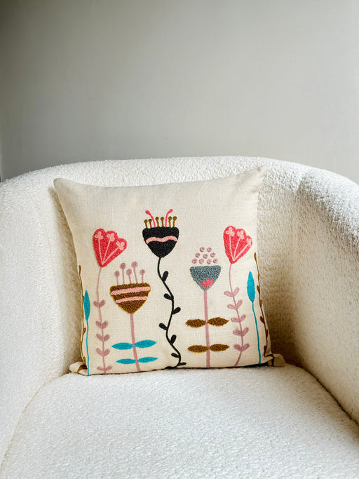 Nurture India Abstract Embroidered Cushion Cover