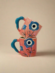 Nurture India Flower Power Ceramic Mug Pink