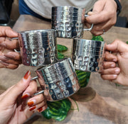 Hammered Stainless Steel Double Wall Cups 100ml – Kitchenware