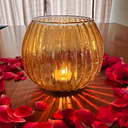 Nurture India Glass Lamp Metal Flower Platter