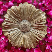 Nurture India Glass Lamp Metal Flower Platter