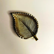 Nurture India Gold Beetle Leaf Inspired Decorative Plate