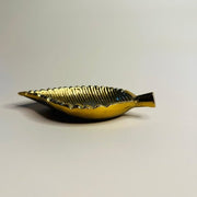 Nurture India Gold Beetle Leaf Inspired Decorative Plate