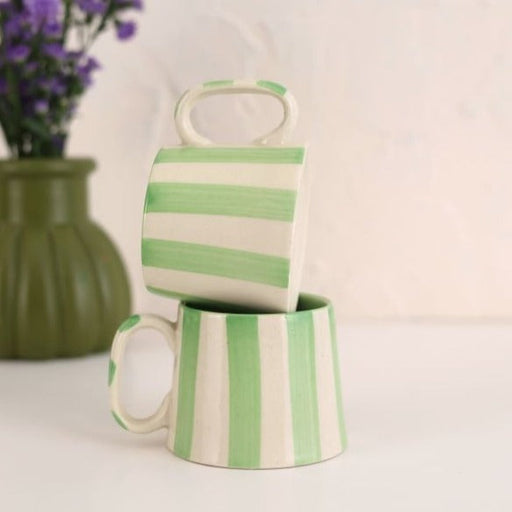 Nurture India Gorgeous Green Ceramic Coffee Cup 7-oz