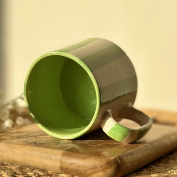 Nurture India Gorgeous Green Ceramic Coffee Cup 7-oz