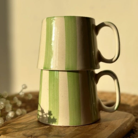 Nurture India Gorgeous Green Ceramic Coffee Cup 7-oz