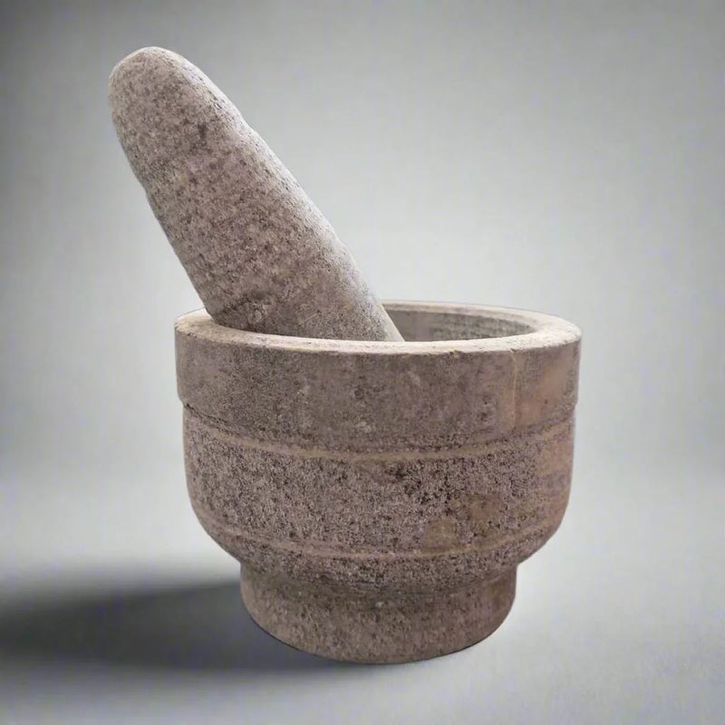 Granite Mortar & Pestle Round – Stone Spice Grinder