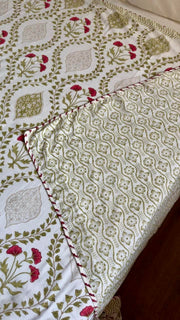 aenak-red-poppy-jaal-handblock-bedsheet-dohar-combo-set