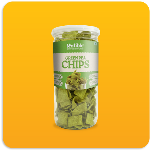 Natible Green Pea Chips – Crunchy Savory Snack (4.94 oz)