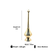 Brass/Peetal Sprinkler Bottle for Ganga Jal, Rose water and Perfume for Traditional Rituals