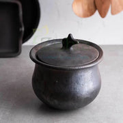 Hamlei: Manipur Black Pottery Gravy Pot â€“ Handmade Clay Cooking Pot