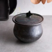 Hamlei: Manipur Black Pottery Gravy Pot â€“ Handmade Clay Cooking Pot