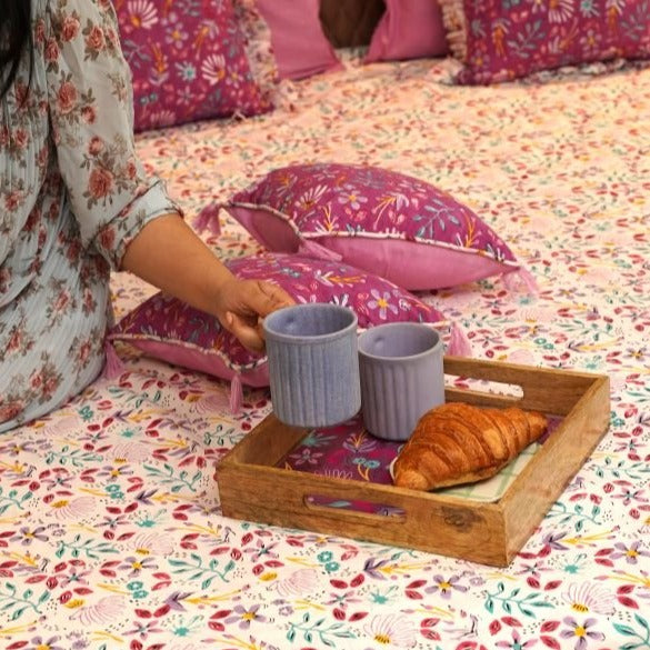 Nurture India Handblockprinted Garden Eden Bedsheet