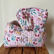 Nurture India Handblockprinted Cosmetic Pouch 3-Piece Set