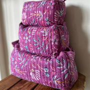 Nurture India Handblockprinted Cosmetic Pouch 3-Piece Set