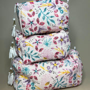 Nurture India Handblockprinted Cosmetic Pouch 3-Piece Set