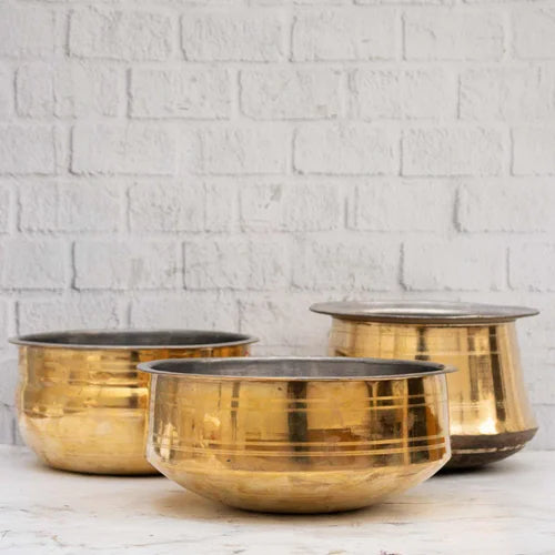 Brass Cookware Set Of 3 Combo – Gift Set