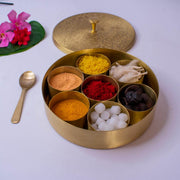 Handcrafted Brass Pooja Box Small – Utensil