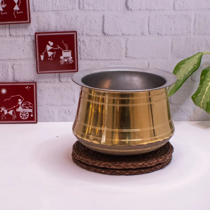 Brass Rice Pot (With Tin Coating) – Kitchen Utensil