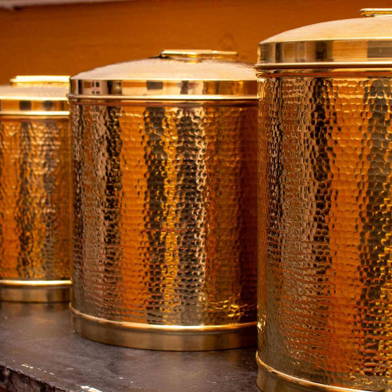 Brass Storage Pawali / Drum – Utensil