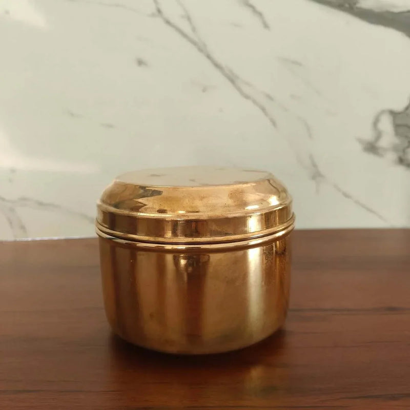 Brass Storage Tiffin Box Containers (With tin Coating) – Brass Tiffin Container