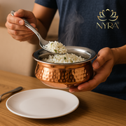 Stainless Steel Handi Bowl with Rose Gold Finish – Serving Bowl