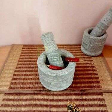 Hardstone (Hand Chiseled): Mortar & Pestle – Kitchen Utensil