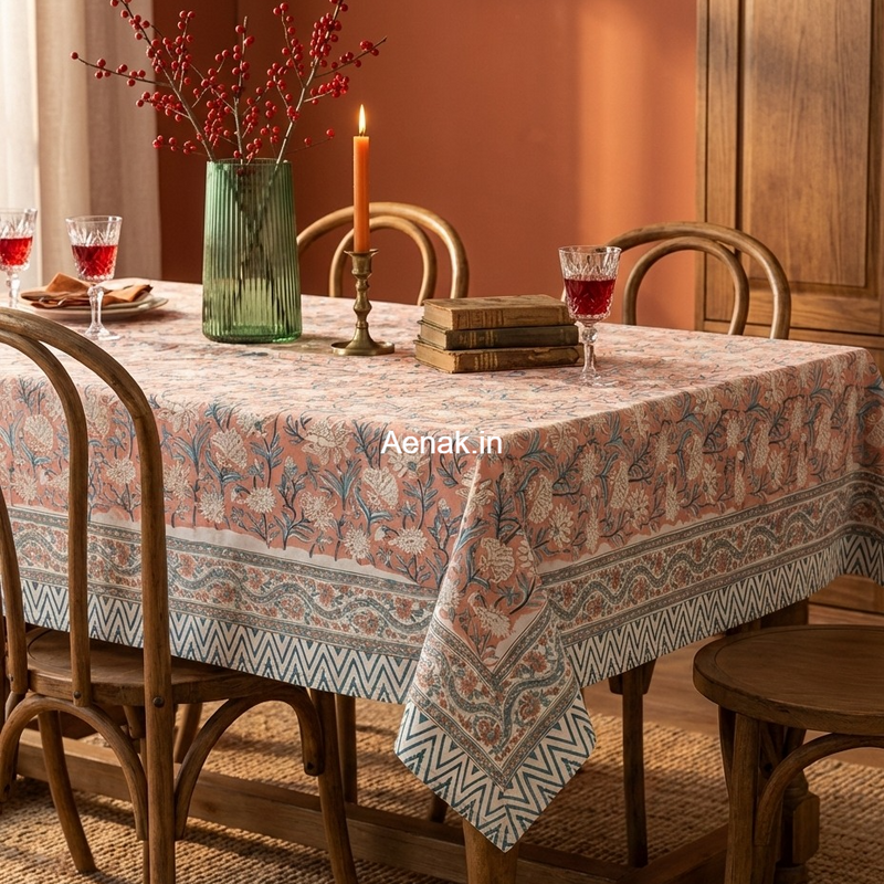 aenak-light-peach-floral-handblock-table-cover