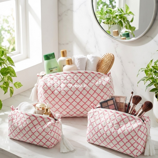 aenak-pink-jaal-handblock-quilted-vanity-pouches
