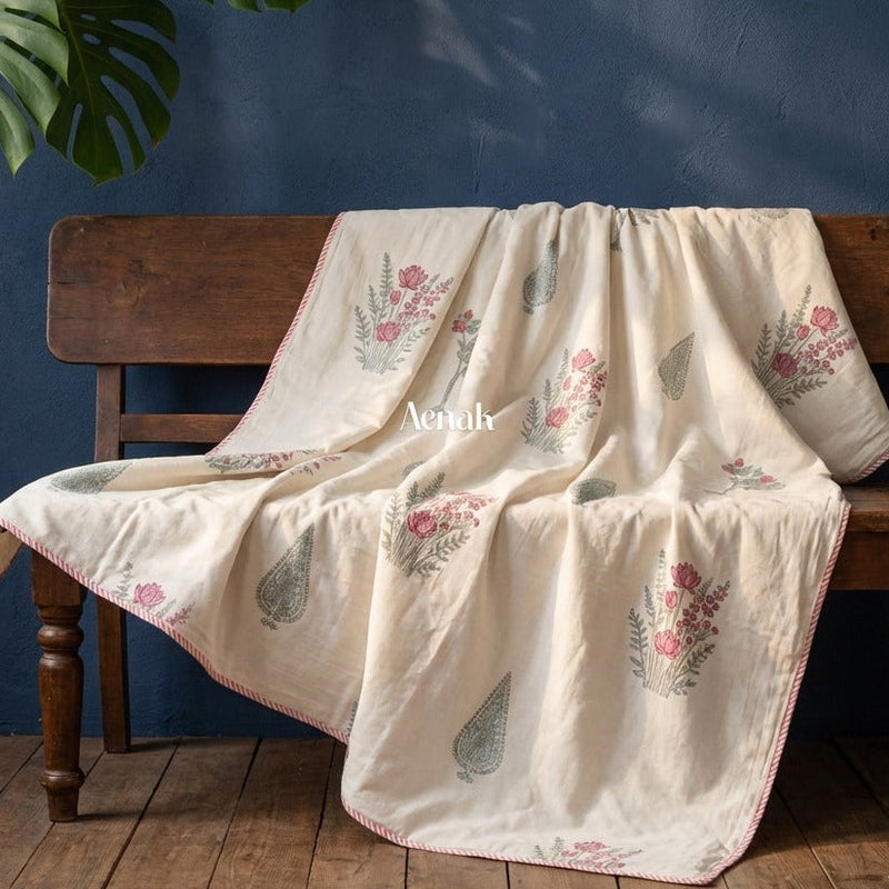 aenak-green-ashoka-handblock-printed-mulmul-cotton-reversible-dohar-beige-base