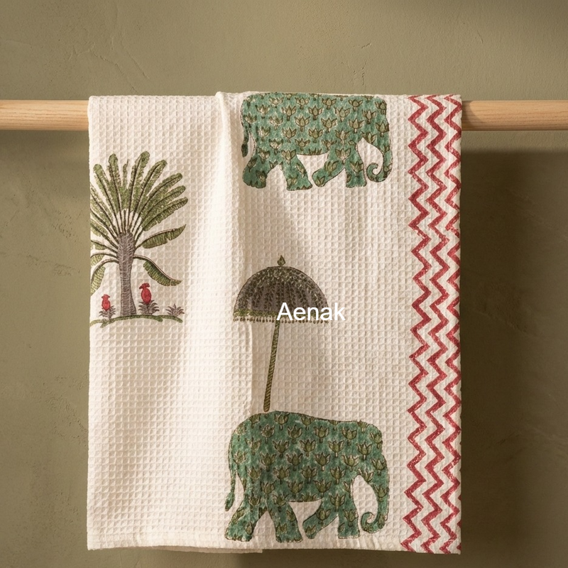 aenak-grey-chevron-handblock-waffle-cotton-towel-copy
