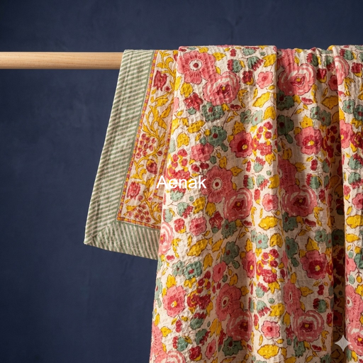 aenak-red-anaar-handblock-waffle-cotton-towel-copy