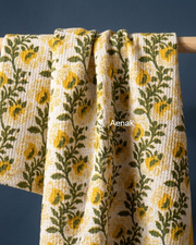 aenak-orange-phool-handblock-waffle-cotton-towel-copy