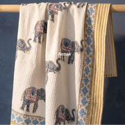 aenak-blue-chevron-handblock-waffle-cotton-towel-copy