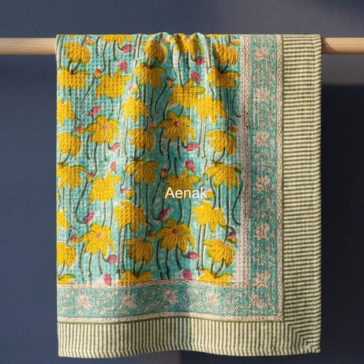 aenak-pink-lotus-handblock-waffle-cotton-towel-copy