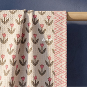 aenak-pink-madhumati-handblock-waffle-cotton-towel-copy