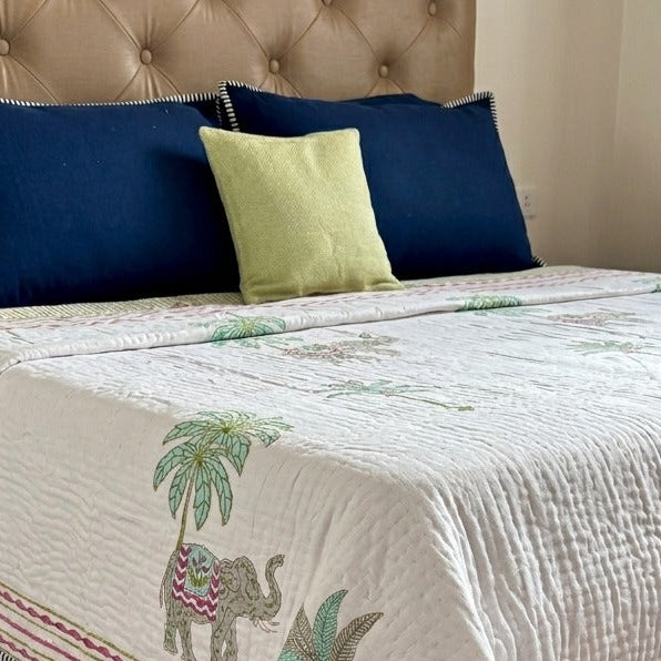 aenak-grey-elephant-handblock-bedsheet-quilt-combo-set