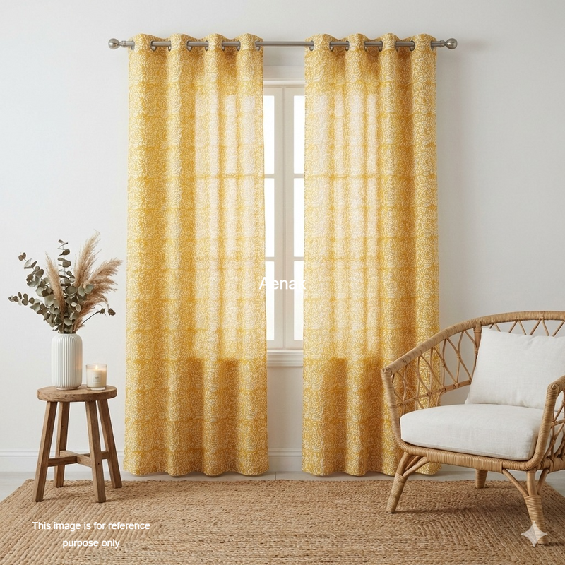 aenak-yellow-blue-leaf-eyelet-handblock-curtains-copy
