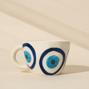 Nurture India Evil Eye Espresso Ceramic Mugs 10-oz