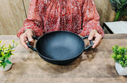 Pre-Seasoned Cast Iron Wok/Kadhai – Cooking Kadai