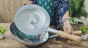Iron Chinese Wok/Kadhai with Wooden Handle – Cooking Wok