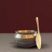 Kansa - Bronze Serving Bowl Large With Lid and Ladle – Tadka Ladle