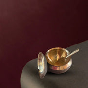 Kansa - Bronze Serving Bowl Large With Lid and Ladle – Tadka Ladle